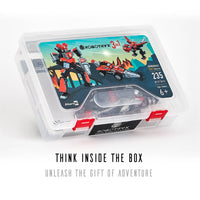 JitteryGit - Robot-Car-Animal 3 in 1 Toy Kit (235 Pc) Robotryx Grindburst
