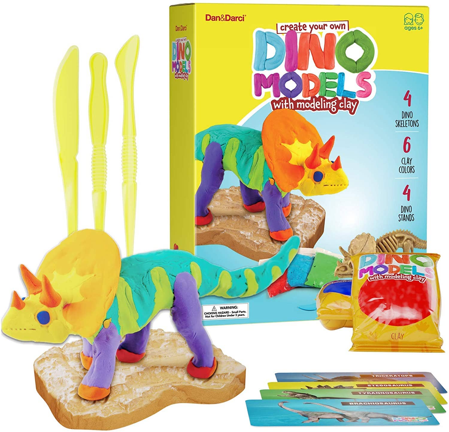 Dan&Darci - Dino Clay Models with Modeling Clay - Little Stars Toy Store & PlayhouseDan&Darci
