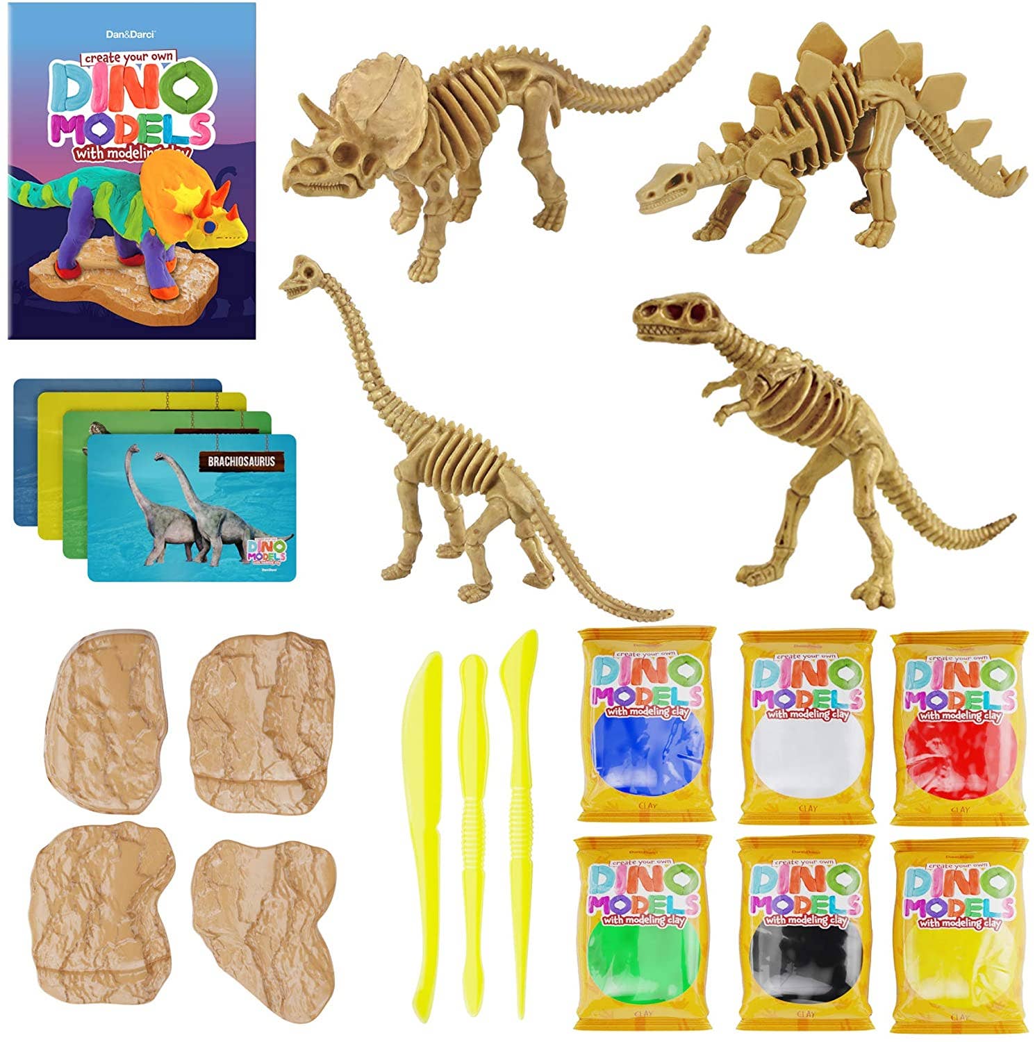 Dan&Darci - Dino Clay Models with Modeling Clay - Little Stars Toy Store & PlayhouseDan&Darci
