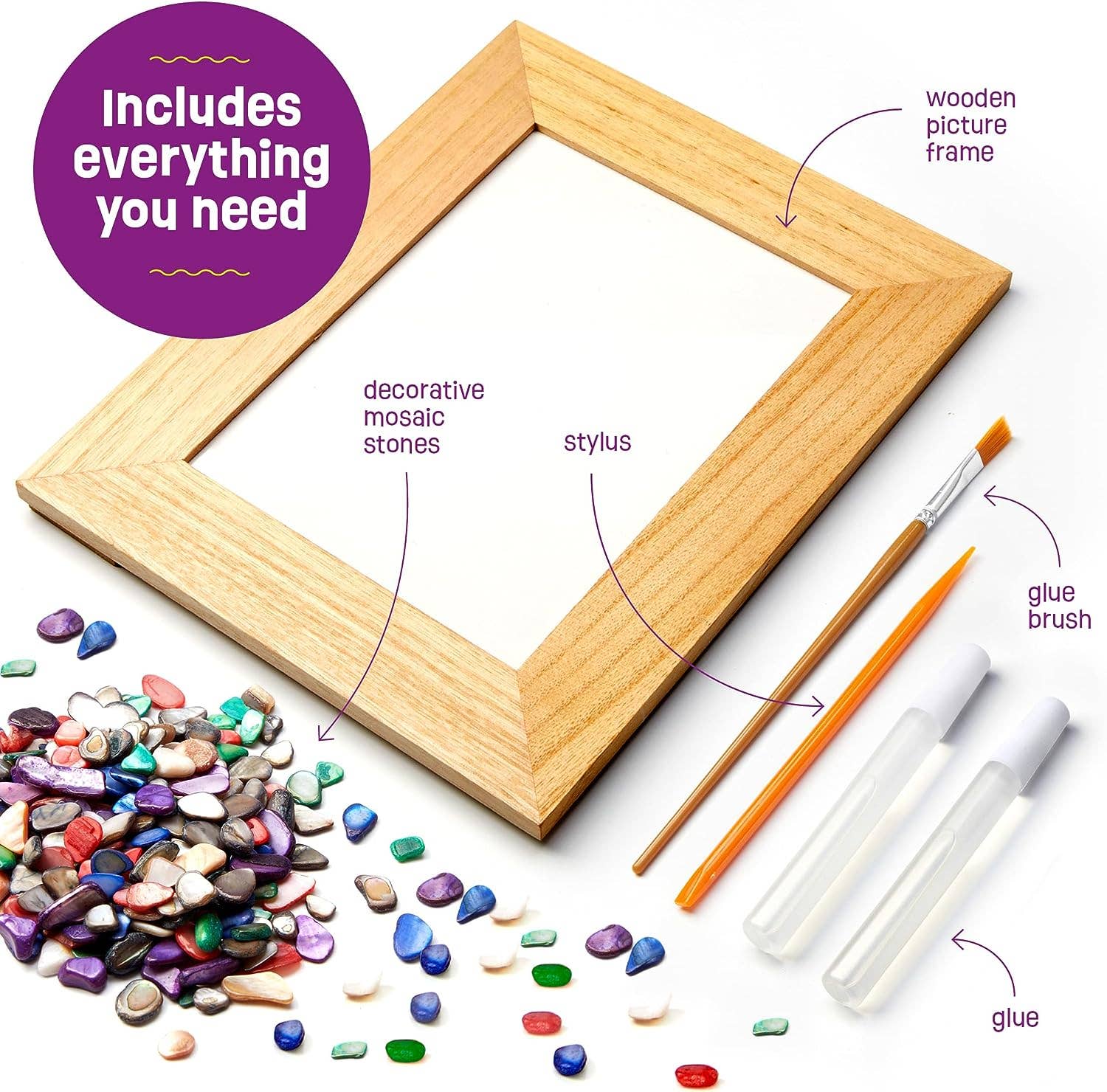 Dan&Darci - DIY Mosaic Picture Frame Kit for Kids