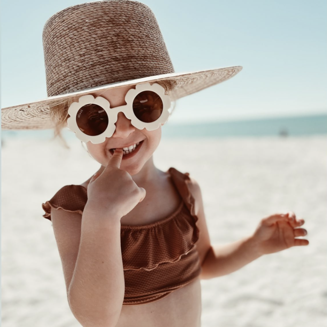 Ali+Oli - Sunglasses for Kids Flower (White)