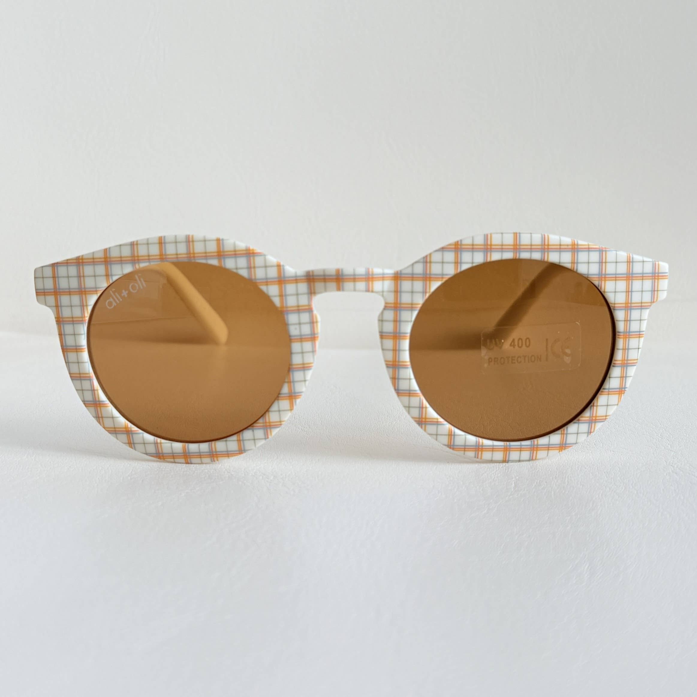 Ali+Oli - Kids Sunglasses Round (Plaid)
