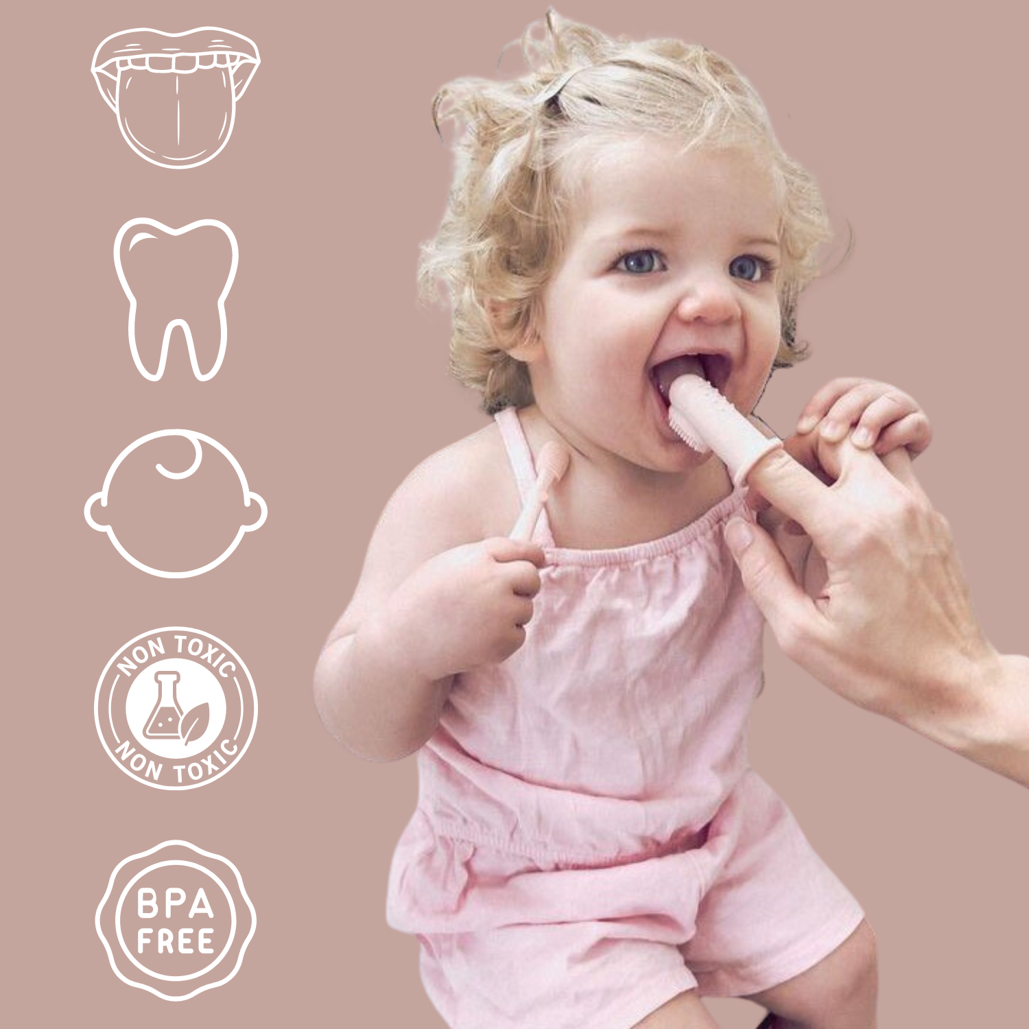 Ali+Oli - Baby Finger Toothbrush & Tongue Cleaner Oral Set