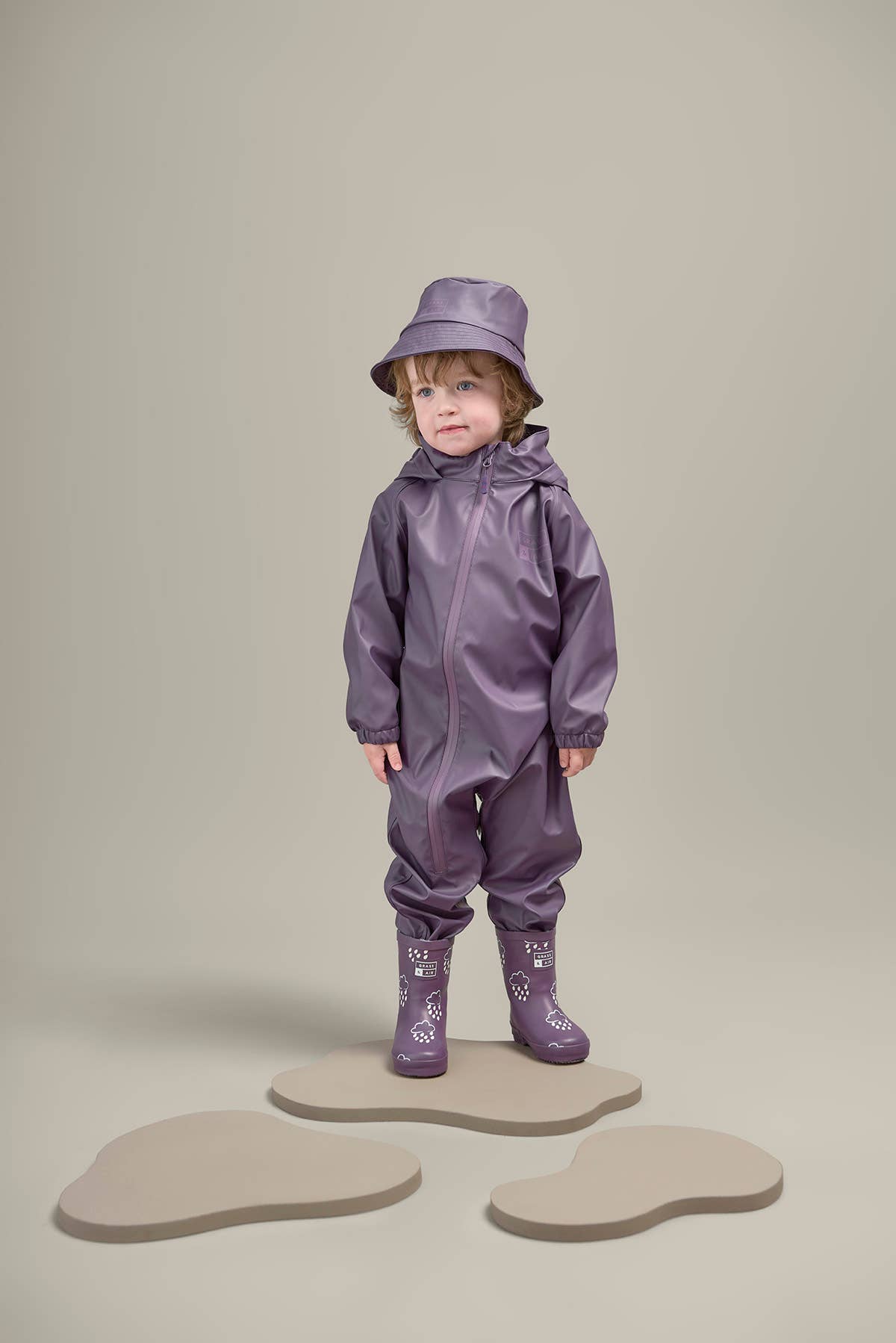 Grass & Air - Amethyst Purple Kids  Puddlesuit