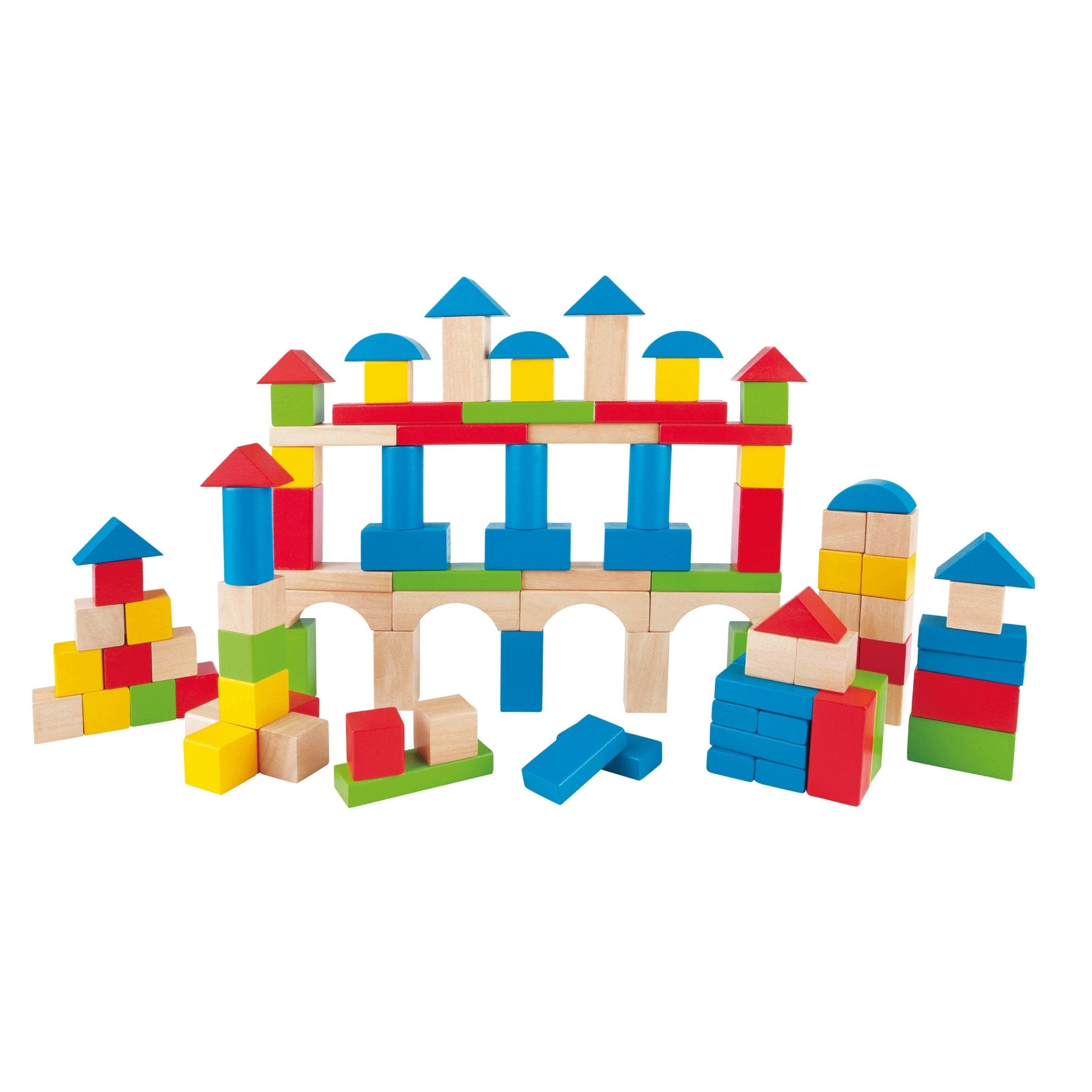 Hape Toys - Build Up & Away Blocks - 100 pcs