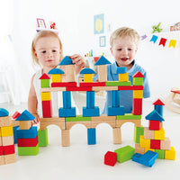 Hape Toys - Build Up & Away Blocks - 100 pcs - Little Stars Toy Store & PlayhouseHape Toys