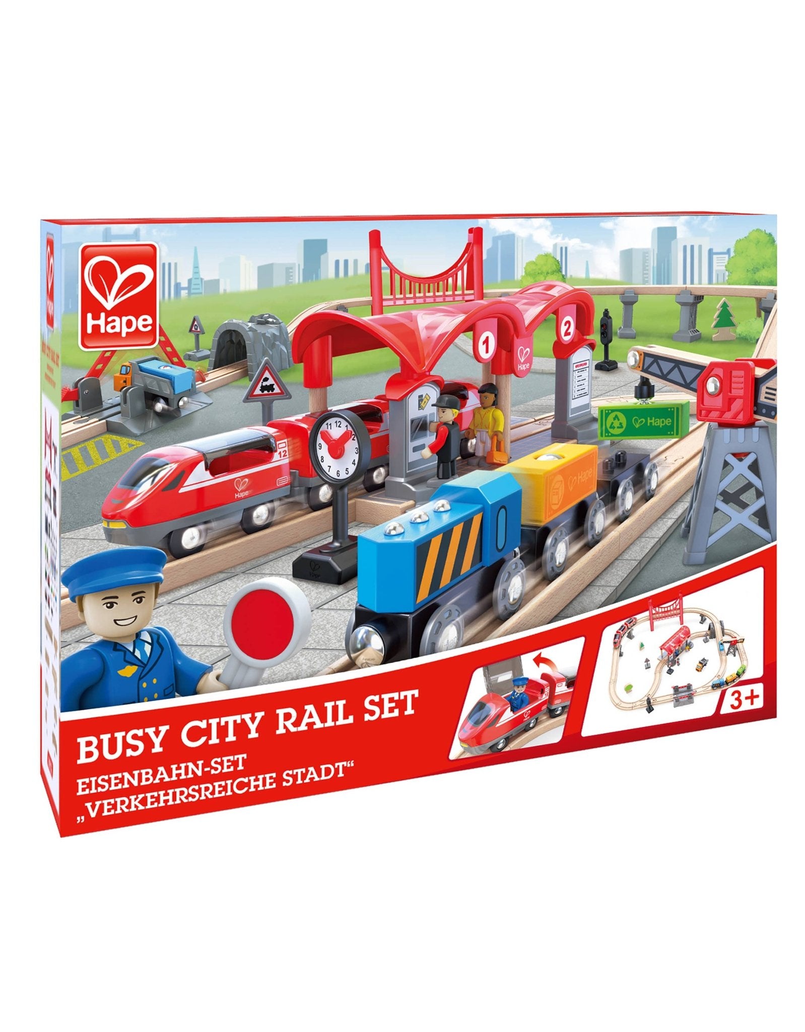 Hape Toys - Busy City Rail Set - Little Stars Toy Store & PlayhouseHape Toys