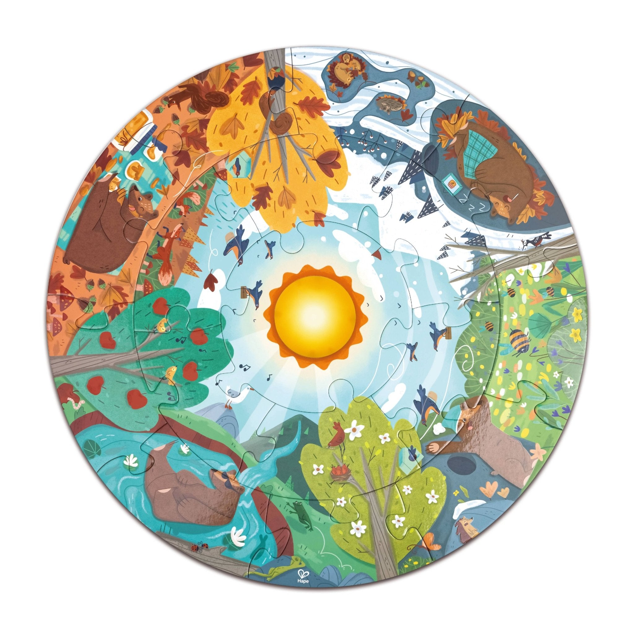 Hape Toys - Four Seasons Puzzle with LED Light