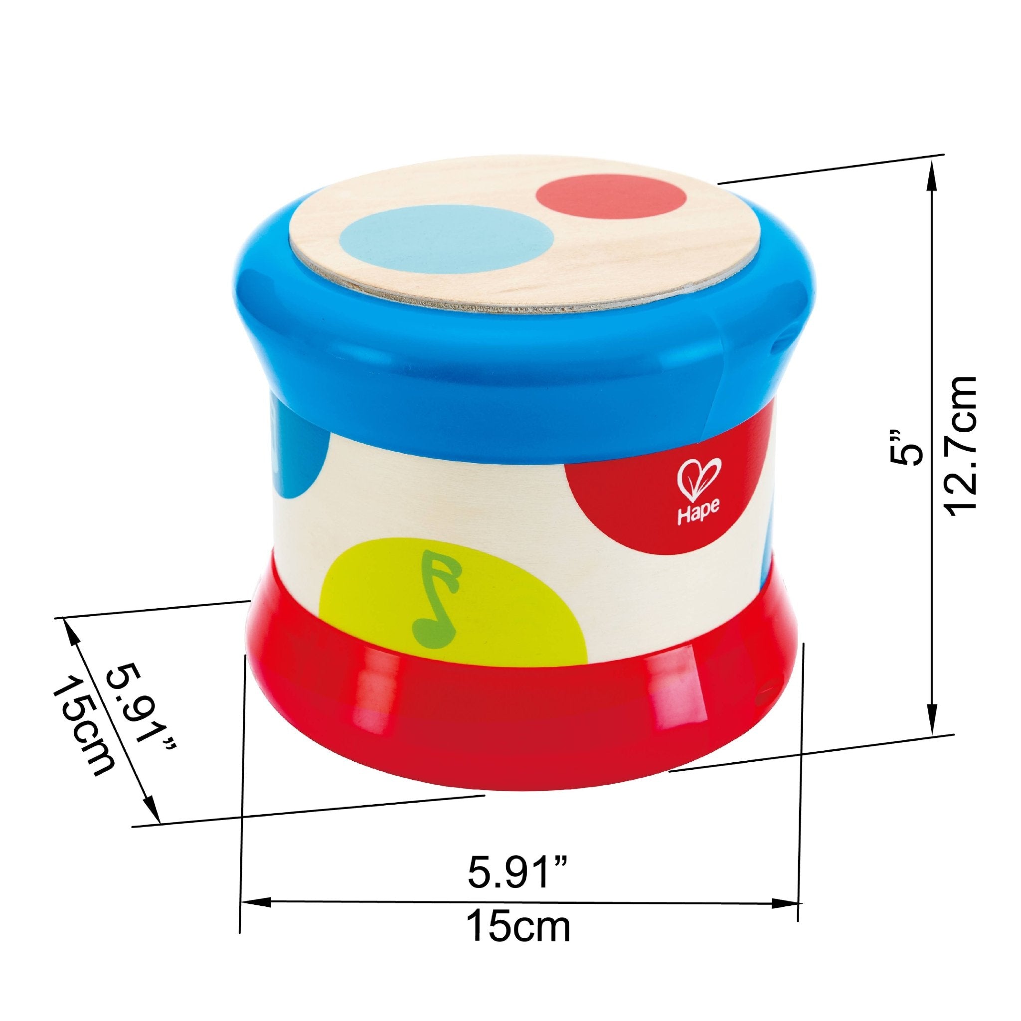 Hape Toys - Hape Baby Drum - Light-Up Colorful Drum Musical Toy 6 Months+ - Little Stars Toy Store & PlayhouseHape Toys