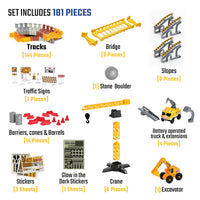 JitteryGit - Construction Toy Track Car Set - STEM Glow in the Dark Toys - Little Stars Toy Store & PlayhouseJitteryGit