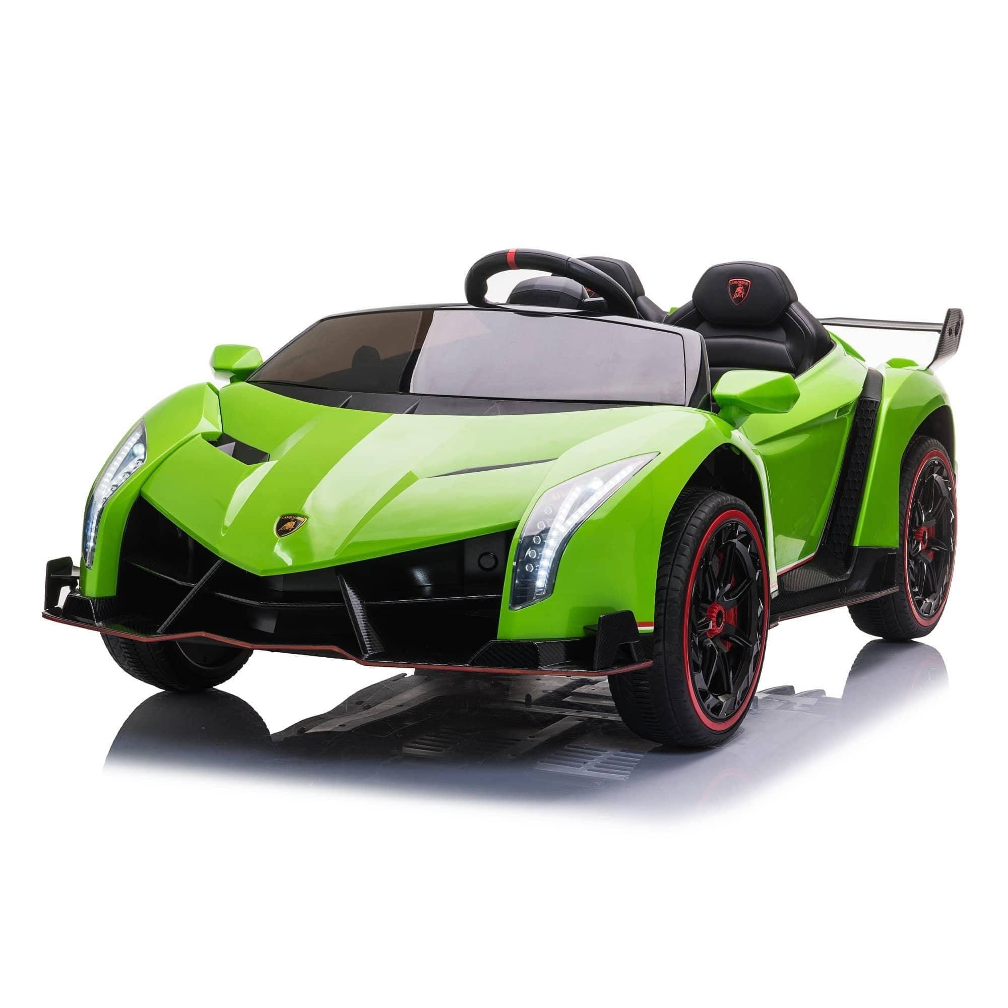 Lamborghini Veneno 2 Seater Ride on Car (Green) - Little Stars Toy Store & PlayhouseDtidirect