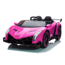 Lamborghini Veneno 2 Seater Ride on Car (Pink) - Little Stars Toy Store & PlayhouseDtidirect