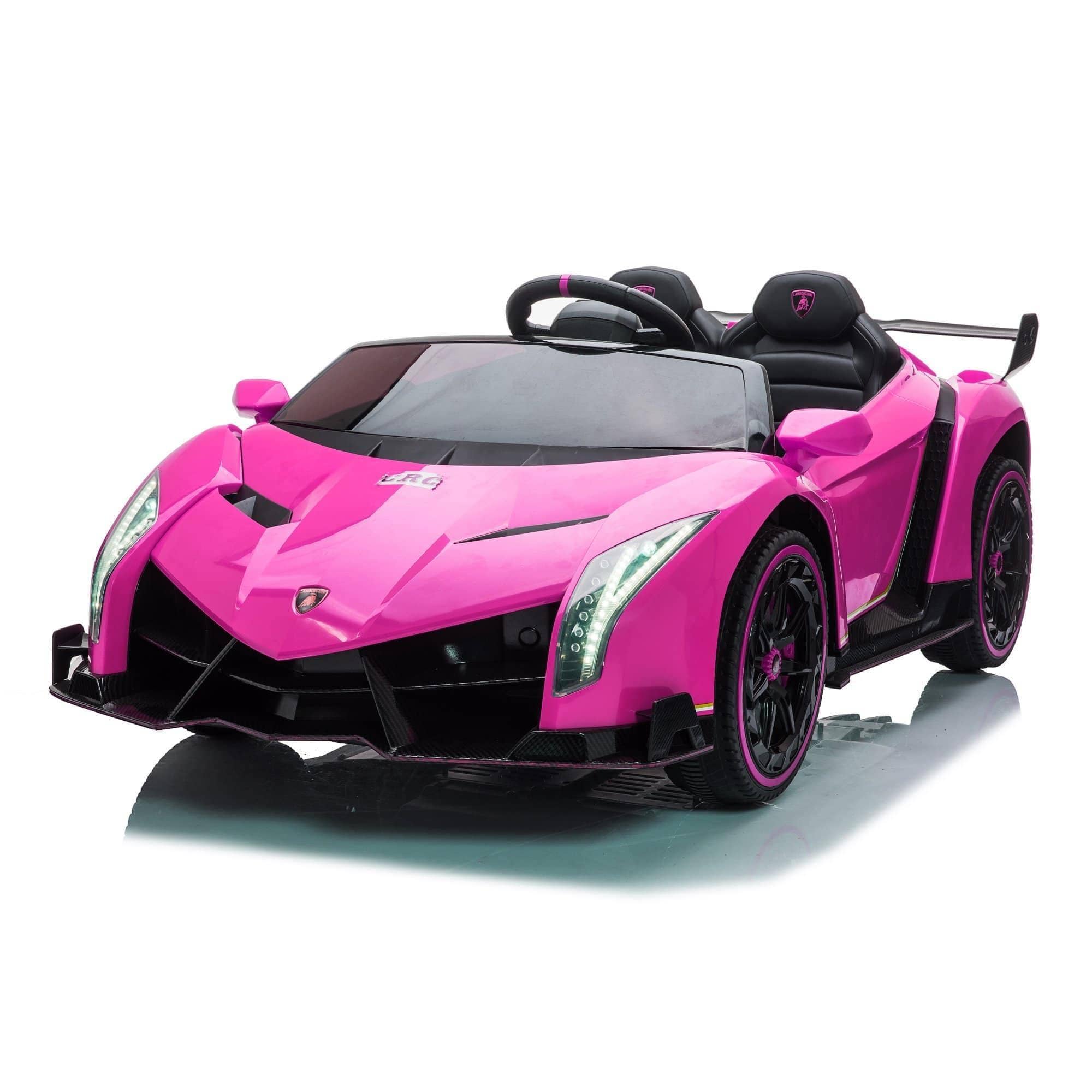Lamborghini Veneno 2 Seater Ride on Car (Pink) - Little Stars Toy Store & PlayhouseDtidirect