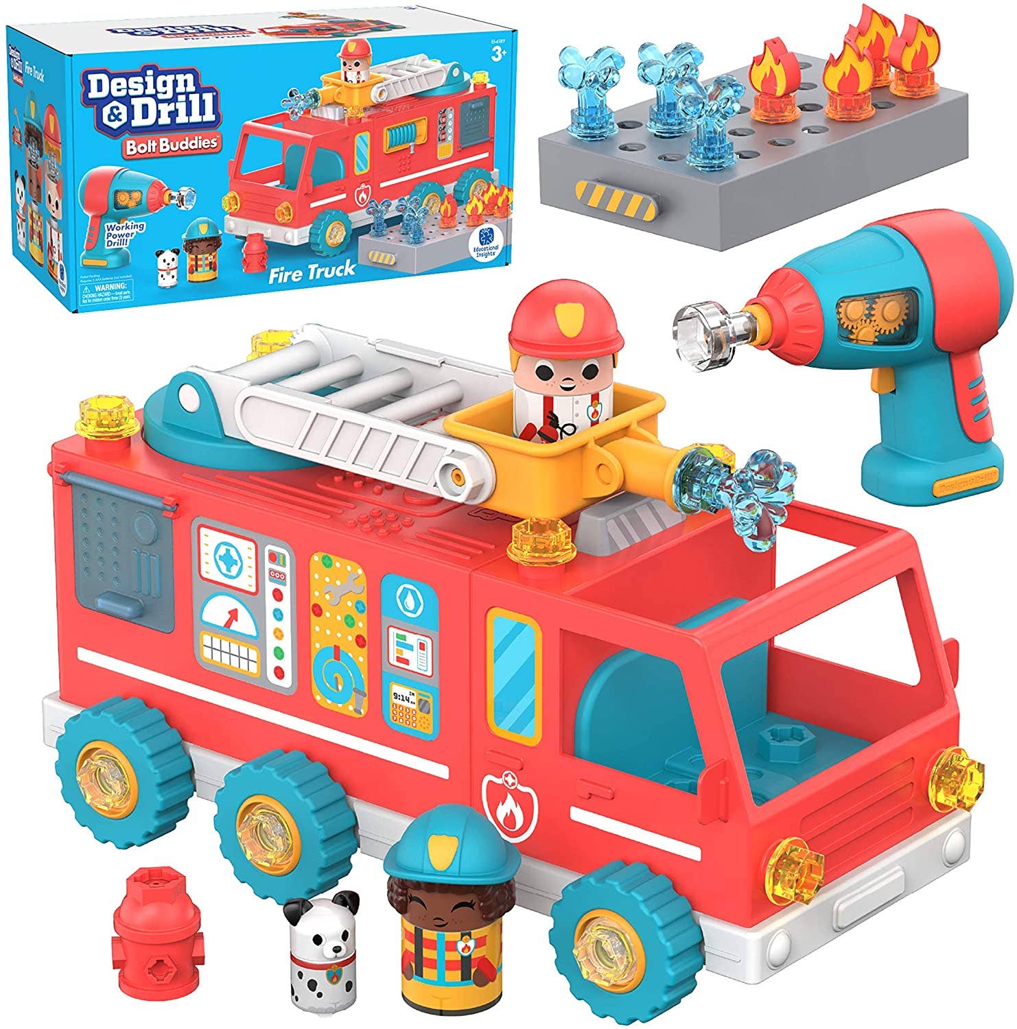 Learning Resources - Design & Drill® Bolt Buddies™ Fire Truck - Little Stars Toy Store & PlayhouseLearning Resources