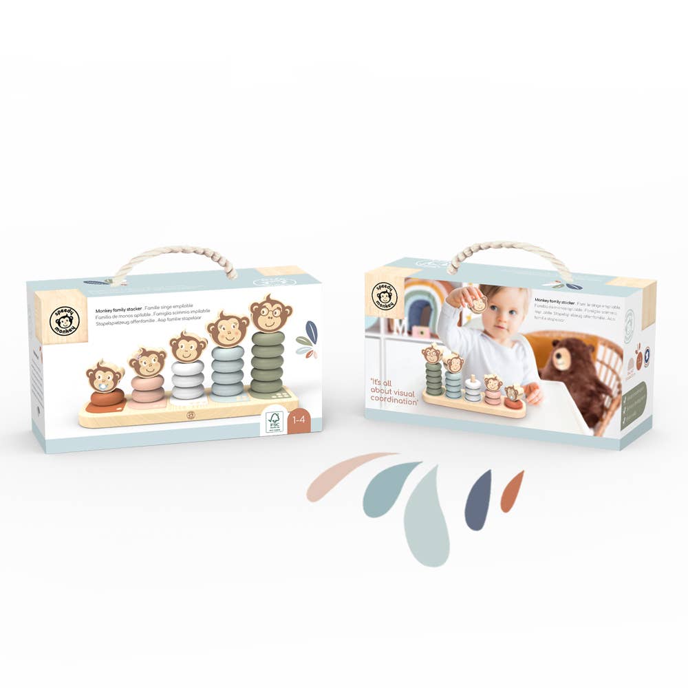Monkey Family Stacker - Little Stars Toy Store & PlayhouseSpeedy Monkey