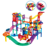 PicassoTiles - 108pc 2-in-1 Magnetic Marble Run Set & Racing Track Set - Little Stars Toy Store & PlayhousePicassoTiles