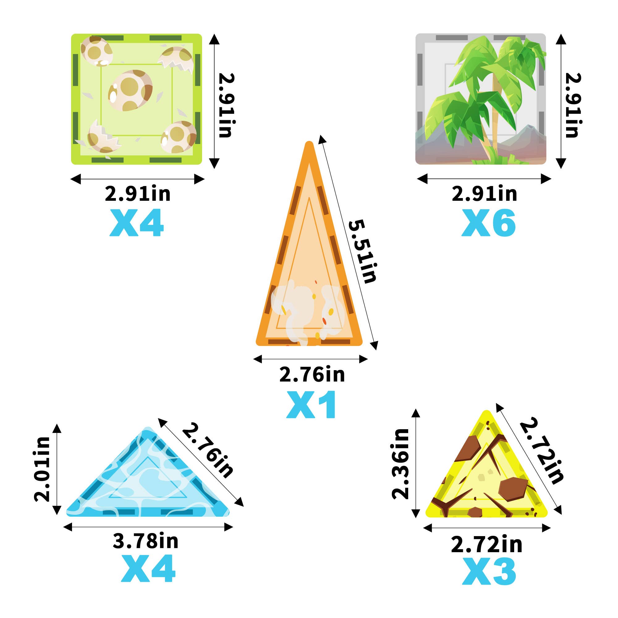 PicassoTiles - 26pc Magnetic Tile Dino Theme Construction Block Set - Little Stars Toy Store & PlayhousePicassoTiles