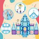 PicassoTiles - 72 Piece Magnetic Building Tiles Castle Winter Ice Theme - Little Stars Toy Store & PlayhousePicassoTiles