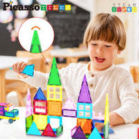 PicassoTiles - PicassoTiles 101pc Magnetic Tile Building Blocks - Little Stars Toy Store & PlayhousePicassoTiles