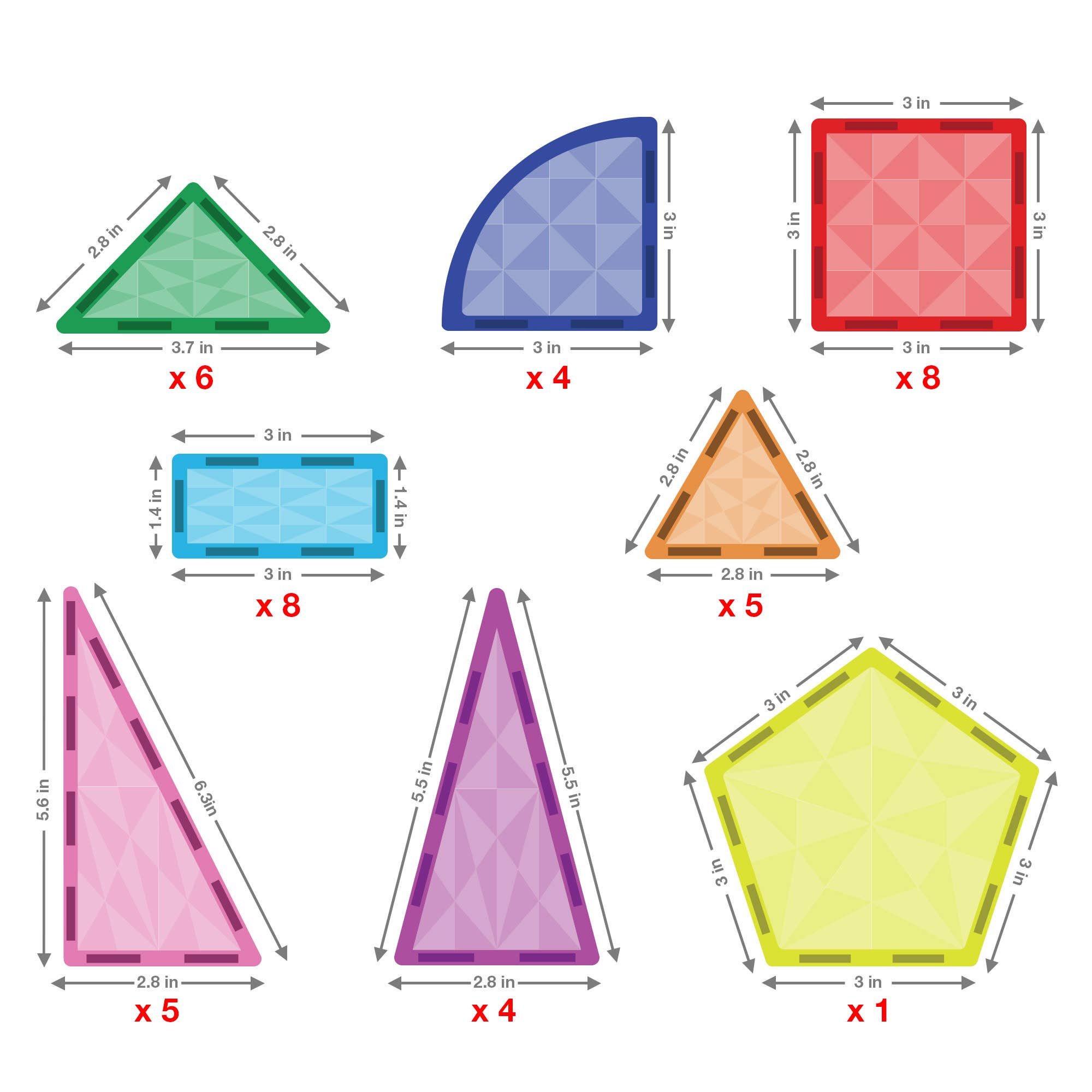 PicassoTiles - PicassoTiles 41 Piece Prism Magnetic Building Block Set - Little Stars Toy Store & PlayhousePicassoTiles
