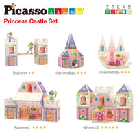 PicassoTiles - Princess Castle Theme Magnet Tile Building Blocks Toy Set - Little Stars Toy Store & PlayhousePicassoTiles