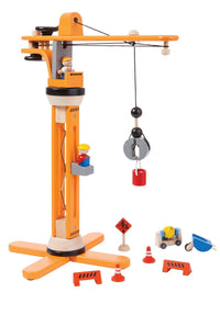 PlanToys - Kids' Crane Construction Building Set - Little Stars Toy Store & PlayhousePlanToys