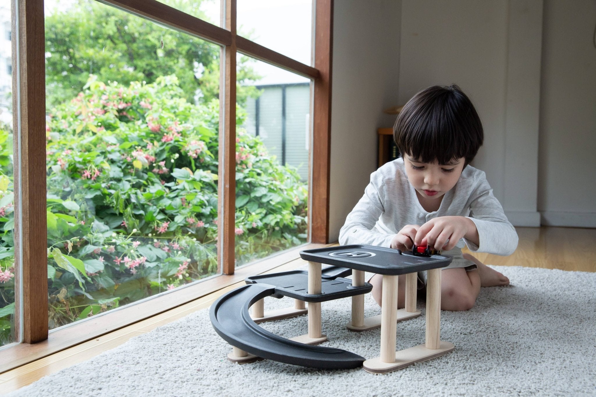 PlanToys - Race And Play Parking Garage - Little Stars Toy Store & PlayhousePlanToys