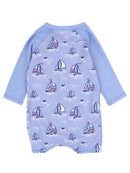 RuffleButts + RuggedButts - Baby Boys Seas the Day Long Sleeve One Piece Rash Guard Swimsuit - Little Stars Toy Store & PlayhouseRuffleButts + RuggedButts