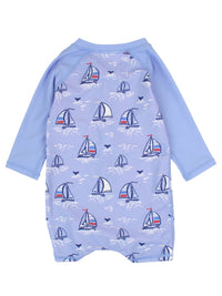RuffleButts + RuggedButts - Baby Boys Seas the Day Long Sleeve One Piece Rash Guard Swimsuit - Little Stars Toy Store & PlayhouseRuffleButts + RuggedButts
