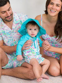RuffleButts + RuggedButts - Baby Boys Tropical Resort Long Sleeve One Piece Rash Guard Swimsuit - Little Stars Toy Store & PlayhouseRuffleButts + RuggedButts
