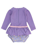 RuffleButts + RuggedButts - Girls Amethyst Princess Long Sleeve Bow Skirted One Piece Swimsuit - Little Stars Toy Store & PlayhouseRuffleButts + RuggedButts