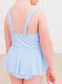 RuffleButts + RuggedButts - Girls Crystal Blue Princess Dress-Up One Piece Swimsuit - Little Stars Toy Store & PlayhouseRuffleButts + RuggedButts