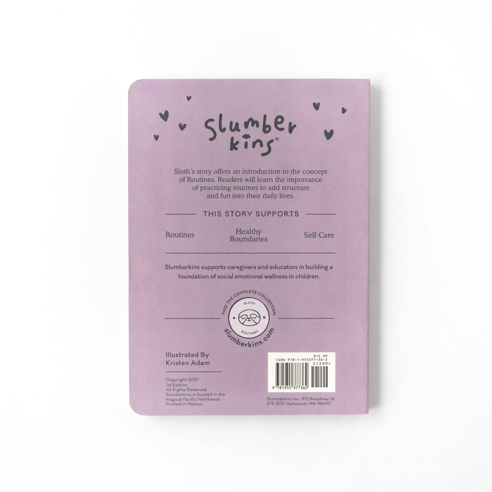 Slumberkins Inc. - Book - Sloth's Daily Plan: An Intro to Routine - Little Stars Toy Store & PlayhouseSlumberkins Inc.