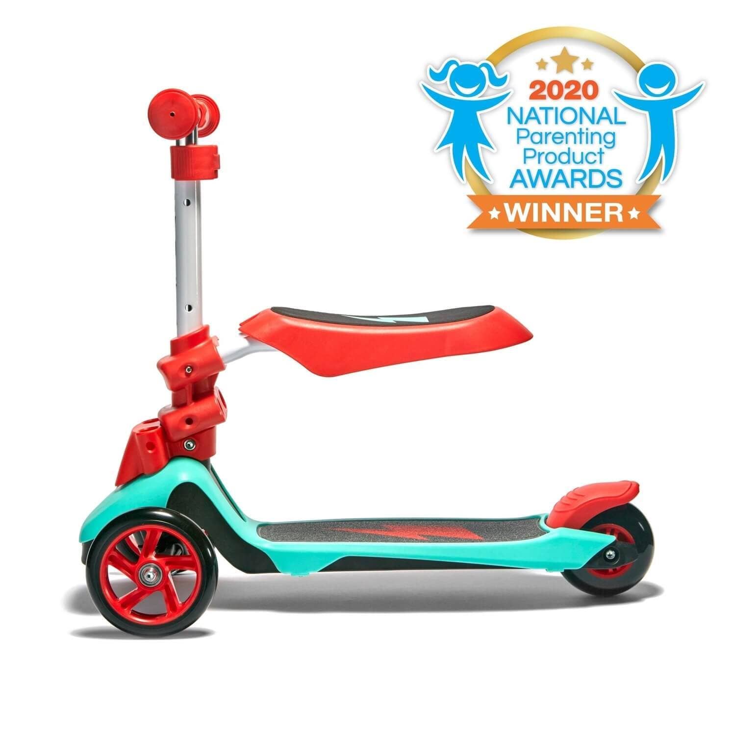 SVOLTA - Ace 2-in-1 Sit and Stand Convertible Scooter - Red