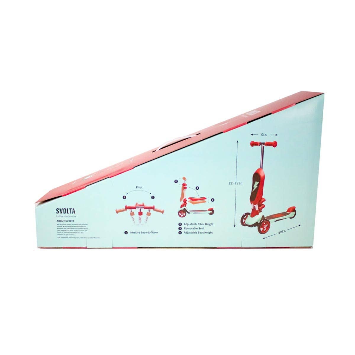 SVOLTA - Ace 2-in-1 Sit and Stand Convertible Scooter - Red - Little Stars Toy Store & PlayhouseSVOLTA