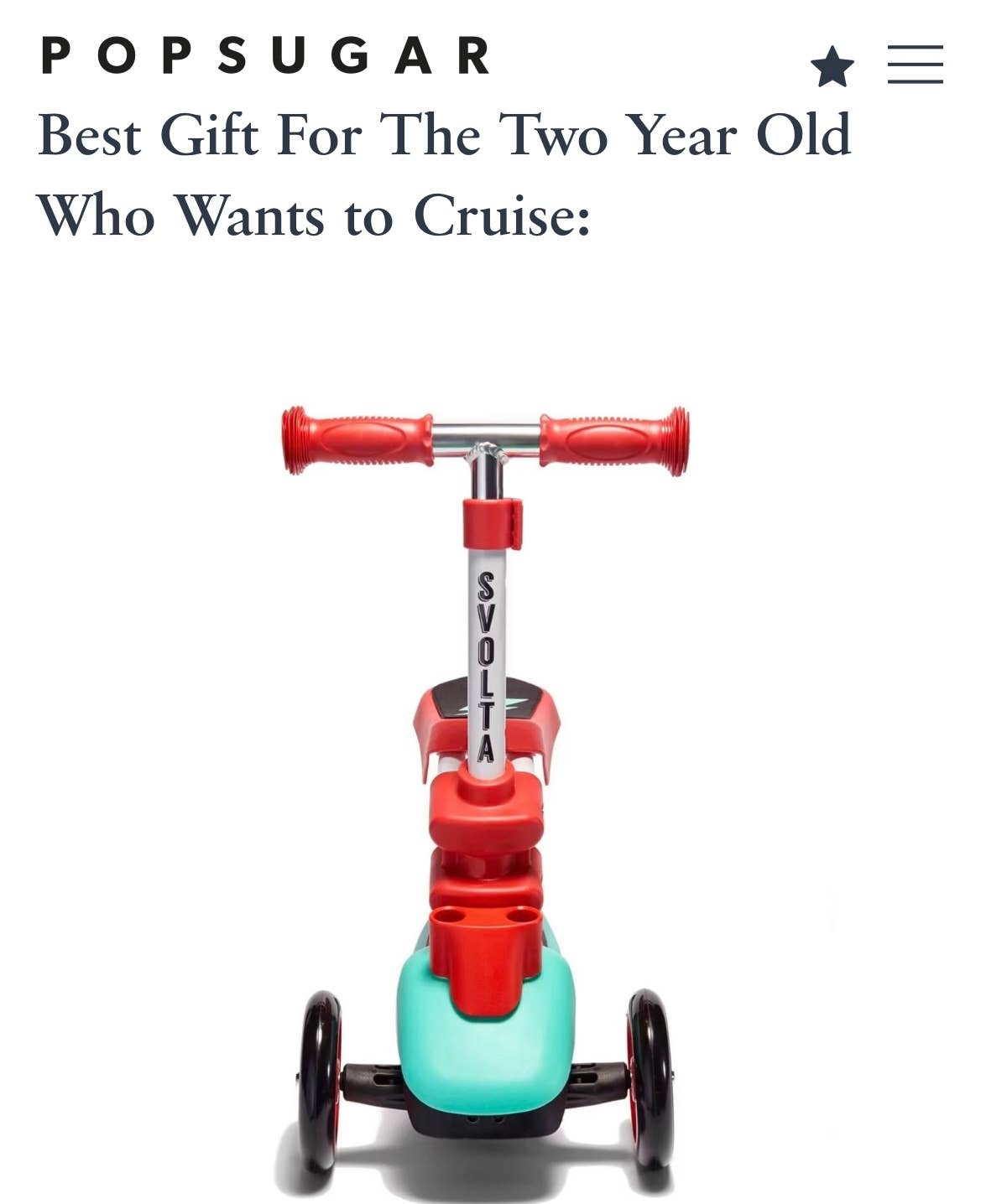 SVOLTA - Ace 2-in-1 Sit and Stand Convertible Scooter - Red - Little Stars Toy Store & PlayhouseSVOLTA
