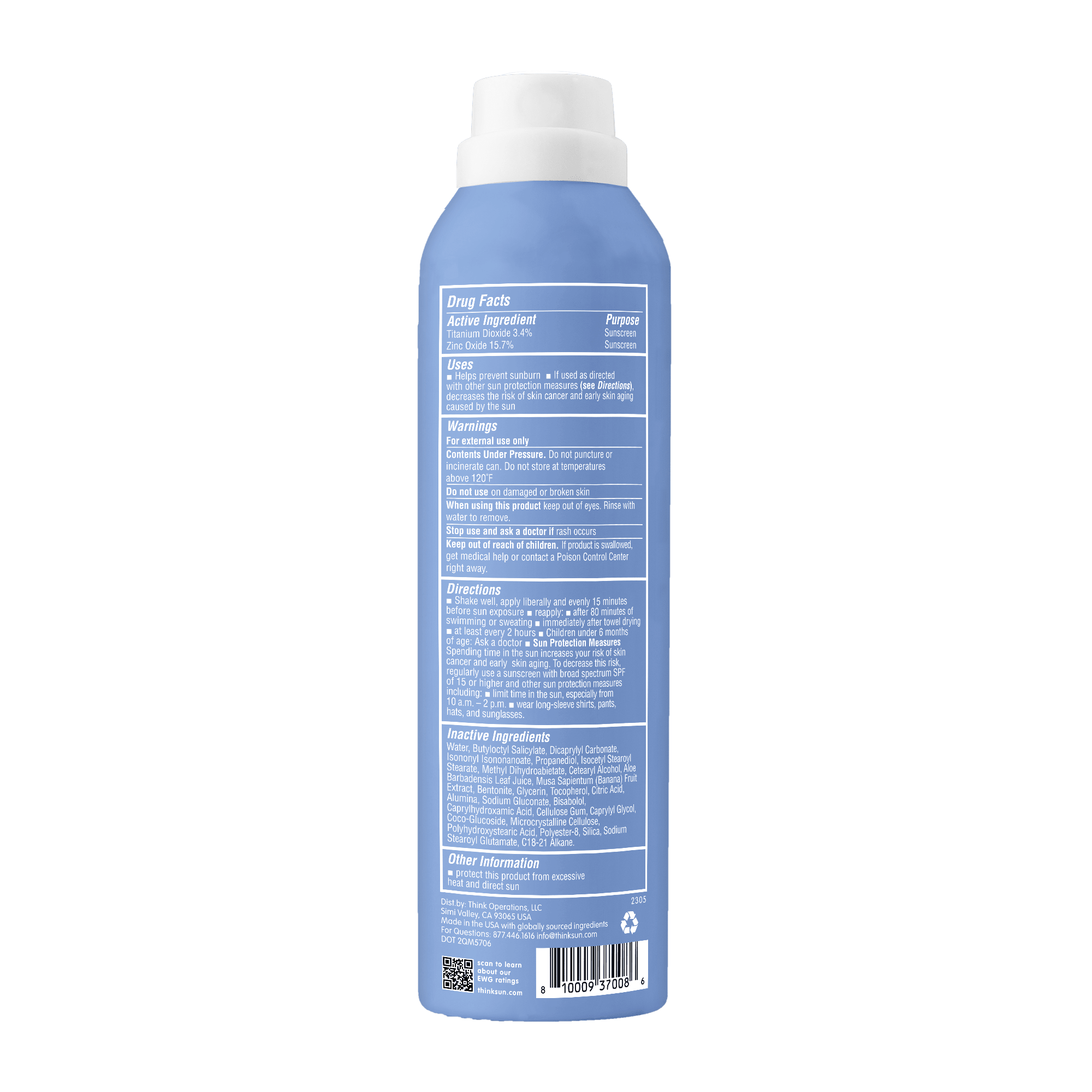 Think - Think Sport SPF 50 All Sheer Mineral Sunscreen Spray - Little Stars Toy Store & PlayhouseThink